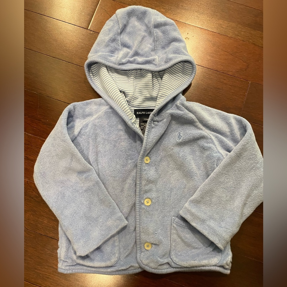 12 mo Ralph Lauren Terry cloth Hooded Sweatshirt